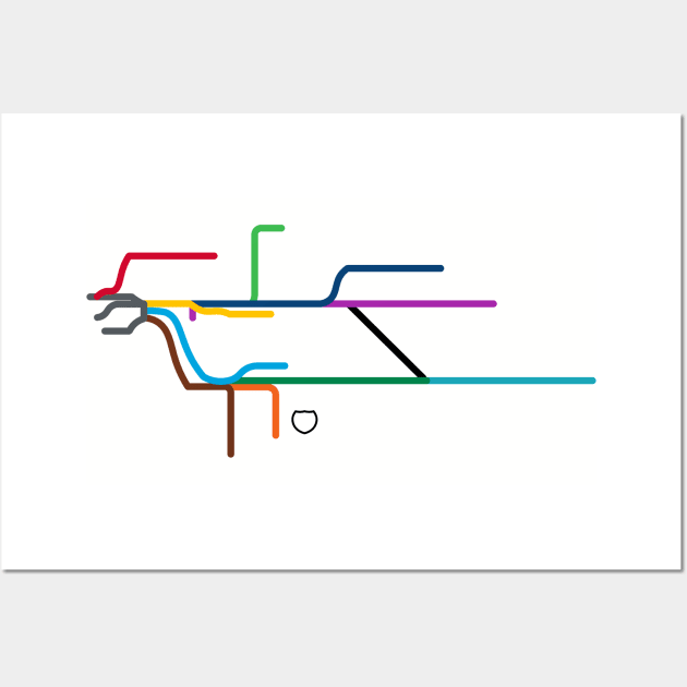 LIRR Map Wall Art by Off Peak Co.